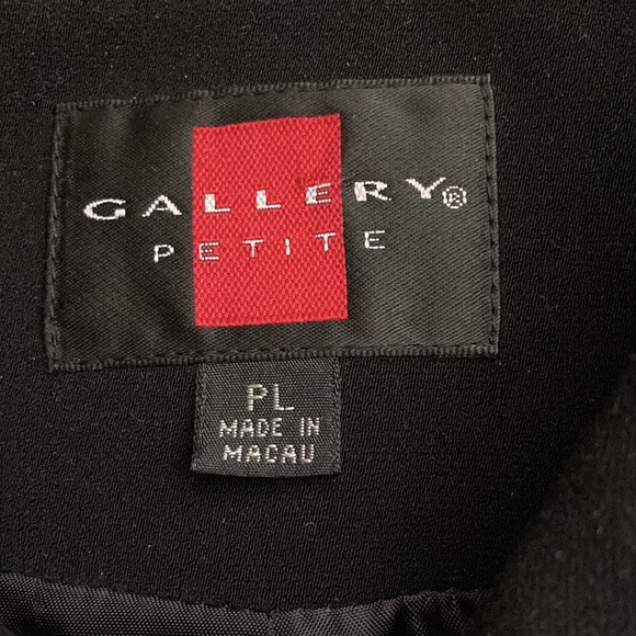 Gallery Petites Black Balmacaan Coat Jacket Sz PL - Picture 7 of 8